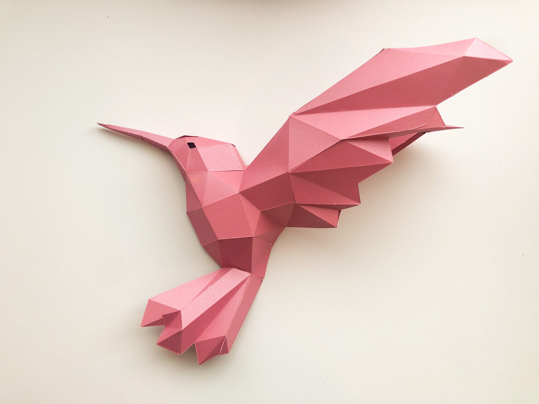 Geometric Paper Hummingbird Wall Art
